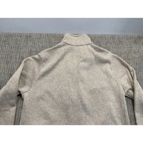 Lands' End Women's Beige Zip Up And Snap Up Jacket Size Large With Pockets - Picture 12 of 14